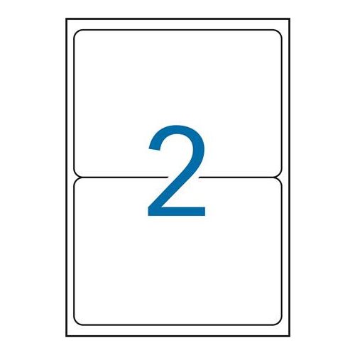 Etikett, 199,6x143,5 mm, poliészter, időjárásálló, kerekített sarkú, APLI, fehér, 40 etikett/csomag