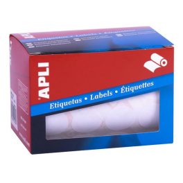   Etikett, 25 mm kör, kézzel írható, tekercsben, APLI, 2400 etikett/csomag
