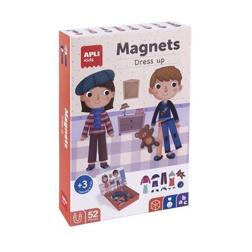 Mágneses készségfejlesztő készlet, 40 db, APLI Kids "Magnets", öltözködés