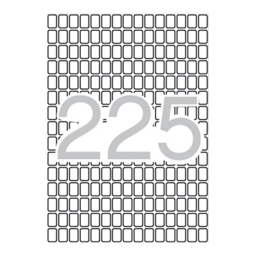 Etikett, 8x12 mm, kerekített sarkú, A5 hordozón, APLI, 3375 etikett/csomag