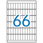 Etikett, 12x30 mm, kerekített sarkú, A5 hordozón, APLI, 990 etikett/csomag