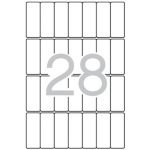 Etikett, 20x50 mm, kerekített sarkú, A5 hordozón, APLI, 420 etikett/csomag