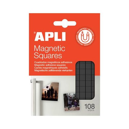 Ragasztó négyzetek, mágneses, 108 db/csomag, kétoldalas, APLI