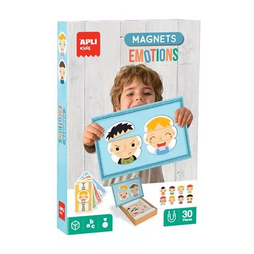 Mágneses készségfejlesztő készlet, 30 db, APLI Kids "Magnets", érzelmek
