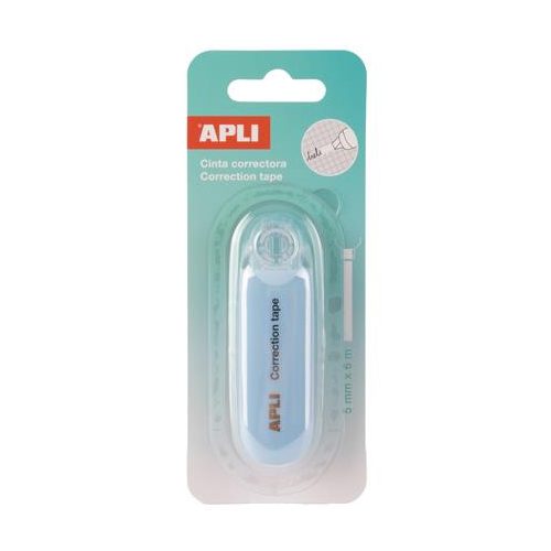 Hibajavító roller, nyomógombos, 5 mm x 6 m, APLI "Nordik", vegyes pasztell színek
