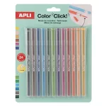 Utántöltő színes töltőceruza készlethez, APLI "Color Click", 24 db, 12 szín