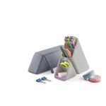 Tolltartó, display, cipzáras, szilikon, asztali rendezővé alakítható, APLI "Up North", vegyes színek