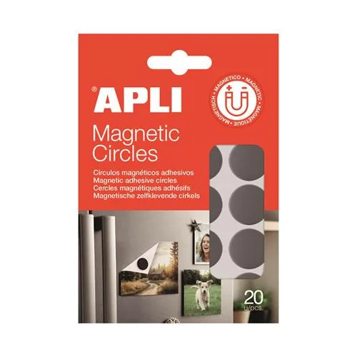 Ragasztókörök, mágneses, 20 db/csomag, kétoldalas, APLI