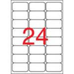 Etikett, univerzális, 64x33,9 mm, kerekített sarkú, APLI, 2400 etikett/csomag