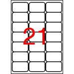 Etikett, univerzális, 63,5x38,1 mm, kerekített sarkú, APLI, 2100 etikett/csomag