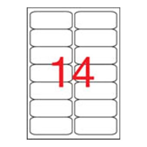Etikett, univerzális, 99,1x38,1 mm, kerekített sarkú, APLI, 1400 etikett/csomag
