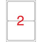 Etikett, univerzális, 199,6x144,5 mm, kerekített sarkú, APLI, 200 etikett/csomag