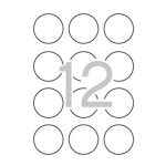 Etikett, 60 mm kör, színes, APLI, neon sárga, 240 etikett/csomag