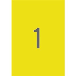   Etikett, 210x297 mm, színes, APLI, neon sárga, 20 etikett/csomag