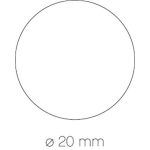 Etikett, 20mm kör, kézzel írható, tekercsben, színes, APLI, piros 1700 etikett/csomag