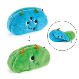   Szörnyecskés neszesszer, kifordítható, APLI Back2Fun, kék / zöld