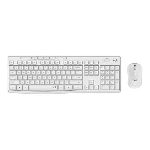 Egér- és billentyűzet készlet, vezeték nélküli, USB, LOGITECH, "MK295", piszkosfehér