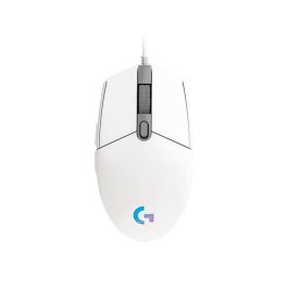   Egér, vezetékes, optikai, USB, gaming, LOGITECH, "G102 Prodigy", fehér