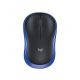 Egér, vezeték nélküli, optikai, közepes méret, USB, LOGITECH "M185", kék