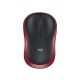 Egér, vezeték nélküli, optikai, közepes méret, USB, LOGITECH "M185", piros