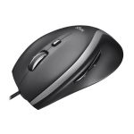 Egér, vezetékes, optikai, USB, normál méret, LOGITECH, "M500S", fekete