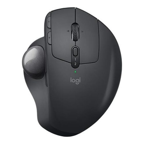 Egér, vezeték nélküli, optikai, hanyattegér, USB, LOGITECH "MX Ergo", fekete