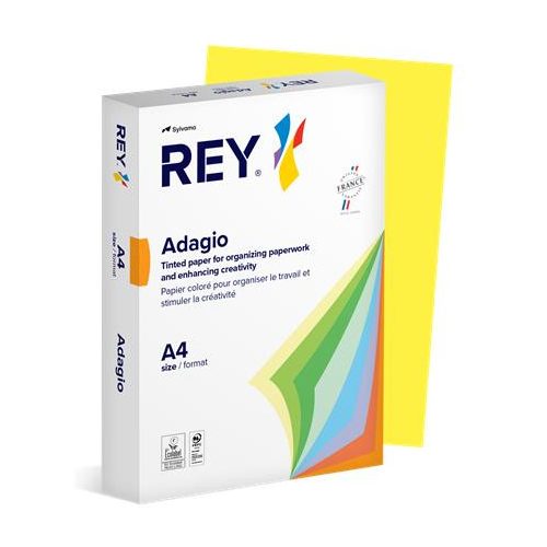 Másolópapír, színes, A4, 160 g, REY "Adagio", intenzív sárga