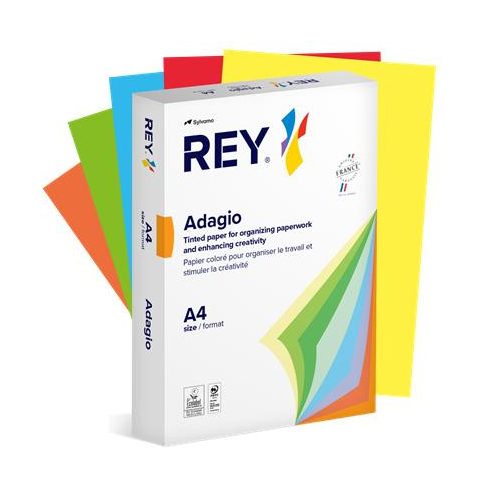 Másolópapír, színes, A4, 80 g, 5x100 lap, REY "Adagio", intenzív mix