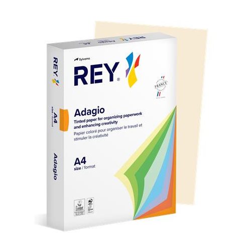 Másolópapír, színes, A4, 80 g, REY "Adagio", pasztell csontszín