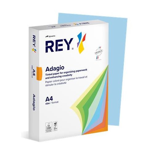 Másolópapír, színes, A4, 80 g, REY "Adagio", pasztell kék