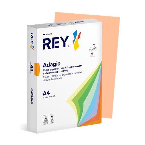 Másolópapír, színes, A4, 80 g, REY "Adagio", pasztell lazac