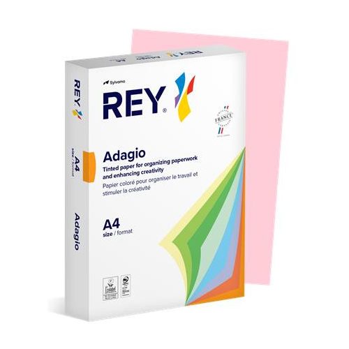 Másolópapír, színes, A4, 80 g, REY "Adagio", pasztell rózsaszín