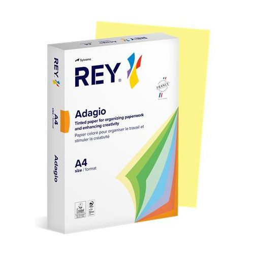 Másolópapír, színes, A4, 80 g, REY "Adagio", pasztell sárga