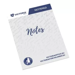 Jegyzettömb, A5, 5x50 lap, sima, VICTORIA OFFICE, fehér