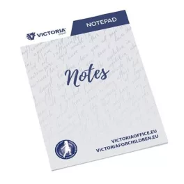 Jegyzettömb, A5, 5x50 lap, vonalas, VICTORIA OFFICE, fehér