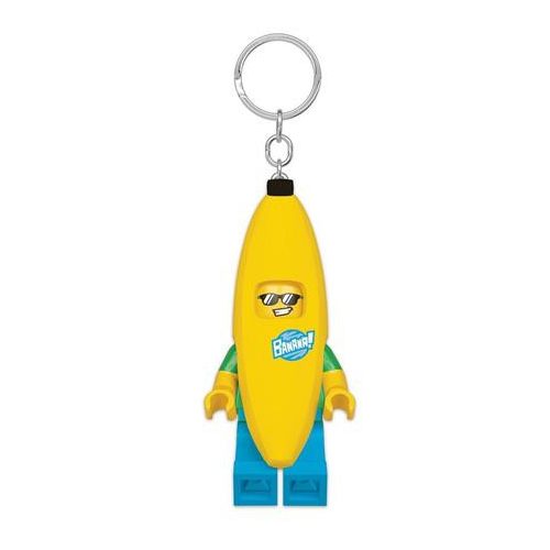 Kulcstartó, LED világítással, LEGO "Banana Guy"