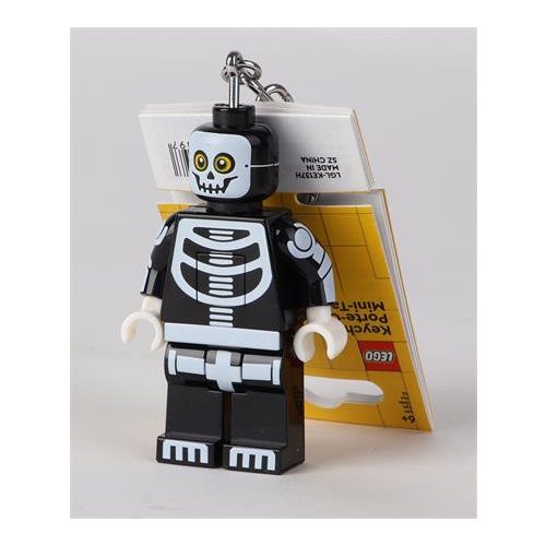 Kulcstartó, LED világítással, LEGO "Skeleton Guy"