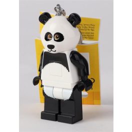 Kulcstartó, LED világítással, LEGO "Panda Guy"