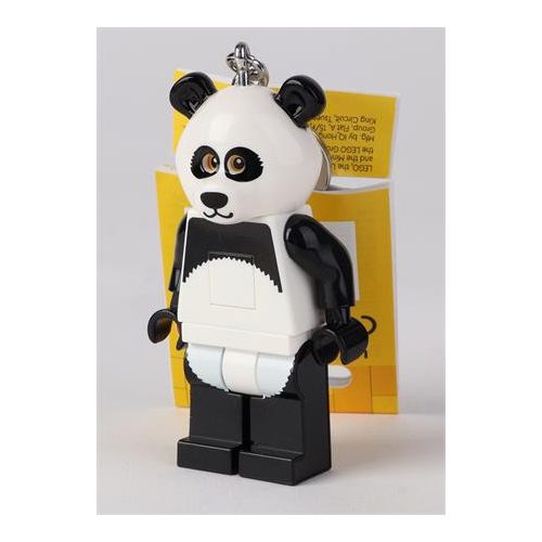 Kulcstartó, LED világítással, LEGO "Panda Guy"