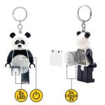 Kulcstartó, LED világítással, LEGO "Panda Guy"