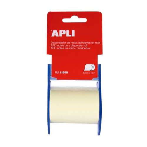 Öntapadó jegyzetpapír tekercsben, APLI, 60 mm x 10 m