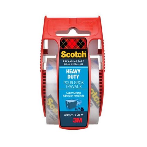 Csomagolószalag, adagolón, 48 mm x 20 m, 3M SCOTCH, átlátszó