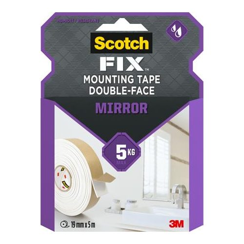 Tükörragasztó szalag, kétoldalas, 19 mm x 5 m, 3M SCOTCH "Mirror"