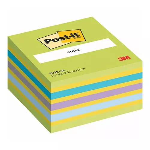 Öntapadó jegyzettömb, 76x76 mm, 450 lap, 3M POSTIT, lollipop zöld
