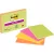 Öntapadó jegyzettömb, 203x152 mm, 4x45 lap, 3M POSTIT "Super Sticky", vegyes színek