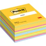 Öntapadó jegyzettömb, 76x76 mm, 450 lap, 3M POSTIT, vegyes színek
