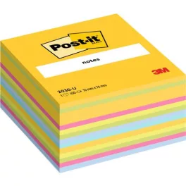   Öntapadó jegyzettömb, 76x76 mm, 450 lap, 3M POSTIT, vegyes színek