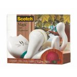 Ragasztószalag-adagoló, asztali, feltöltött, 3M SCOTCH "C39", cica