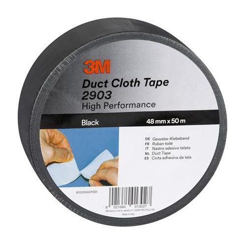Ragasztószalag, vinyl, 48 mm x 50 m, 3M SCOTCH "Duct", fekete