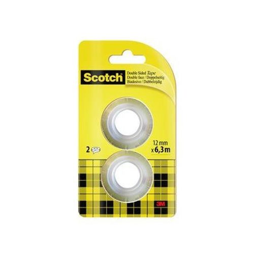 Ragasztószalag, kétoldalas, utántöltő, 12 mm x 6,3 m, 3M SCOTCH